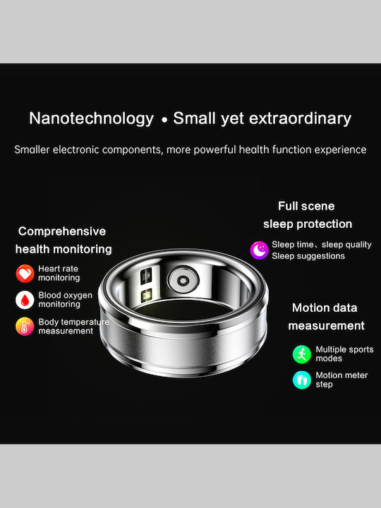 Techsuit R3 Smart Ring 19mm με Παλμογράφο Χρυσό
