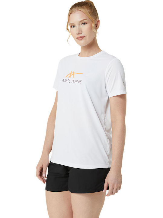 ASICS Graphic Damen Sportlich T-shirt Weiß