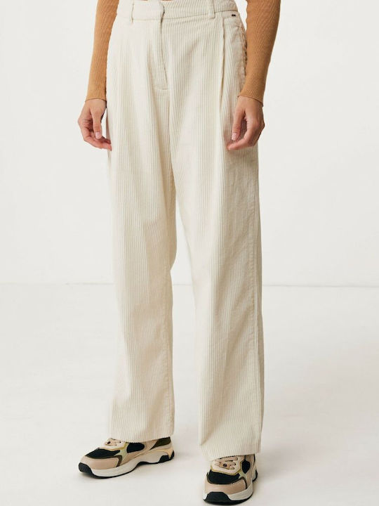 Mexx Women's Corduroy Trousers White - Offwhite