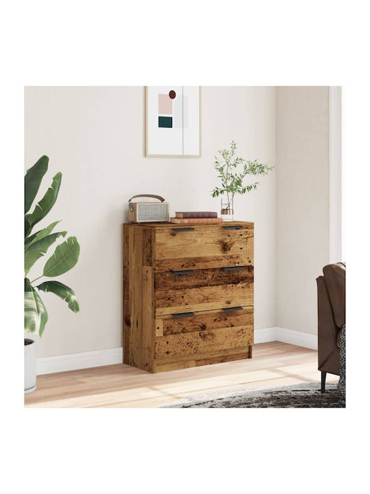 Wooden Chest of Drawers Coffee 60x30x70cm