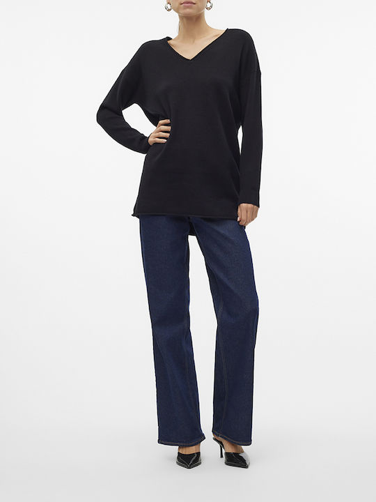 Women's Long Sleeve Sweater Turtleneck Black
