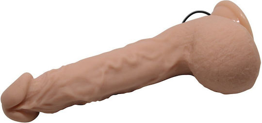 Dildo Vibrator Debra Jason 9"8" Tpr Material Remote Control Realistisches Dildo mit Hoden und Saugnapf Fleisch 25cm