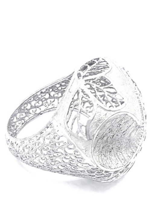 PS Silver Ring with Zircon made of Silver