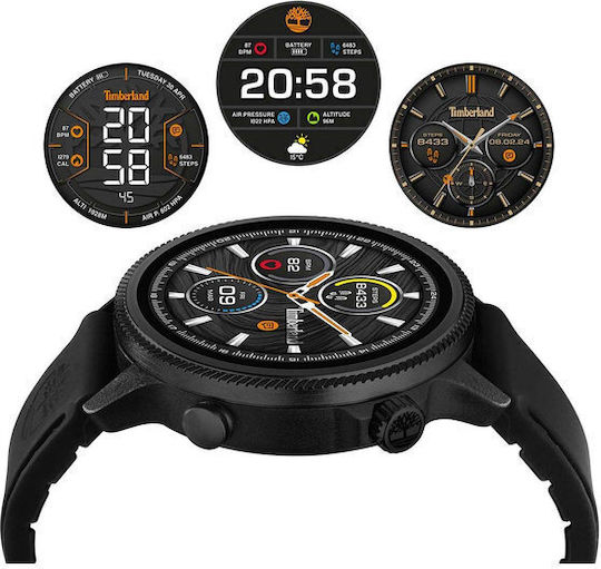 Timberland Trail Force S1 48mm Smartwatch with Heart Rate Monitor (Black)