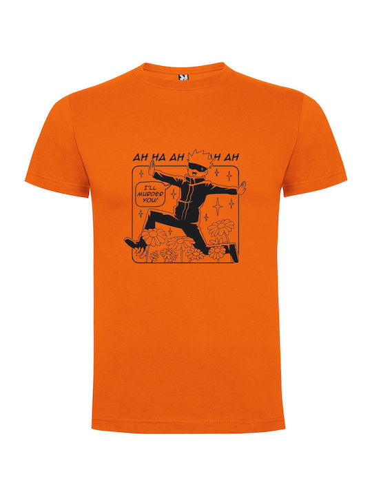 Monochrome Dance Spectacle T-shirt Orange Cotton