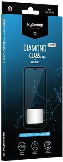 Myscreen Diamond Glass Edge Adeziv complet Full Face Tempered Glass Negru (Poco C40Realme C55)
