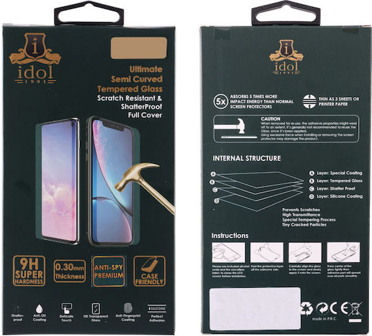 Idol 1991 0.3mm Full Glue Privacy Full Face Tempered Glass Black (Xiaomi 13T Pro) 8351945