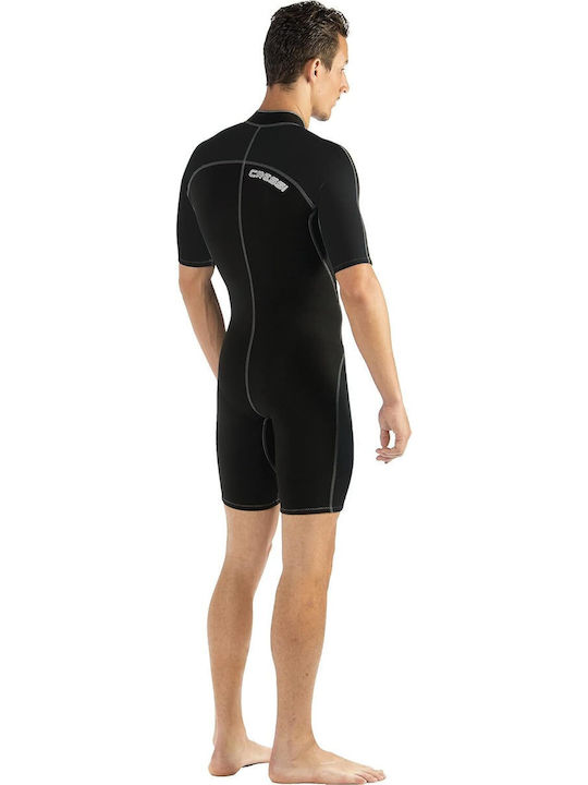CressiSub Lido Wetsuit Playsuit Double Lined with Zip Black 2mm