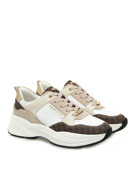 Renato Garini Sneakers Brown Stamp / White / Beige