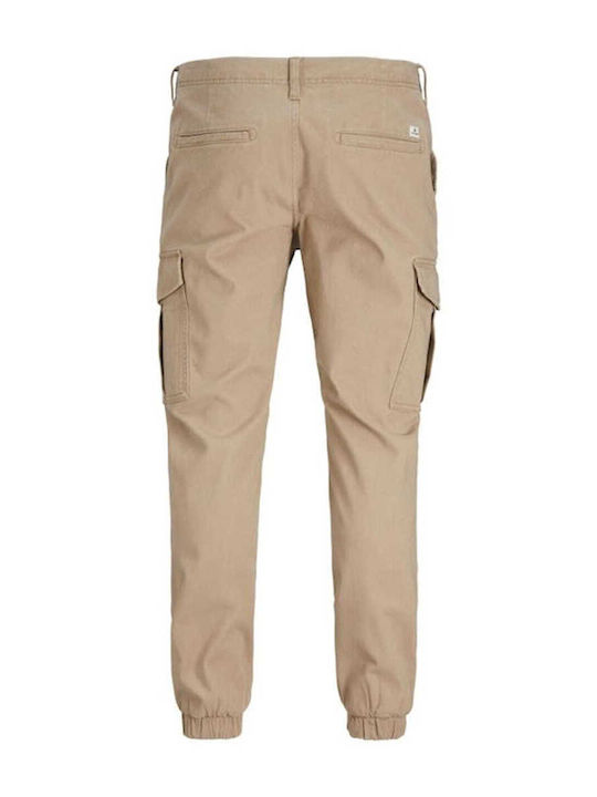 Jack & Jones Men's Trousers Cargo in Slim Fit Crockery