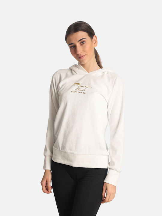 Paco & Co Women's Hooded Sweatshirt Ecru