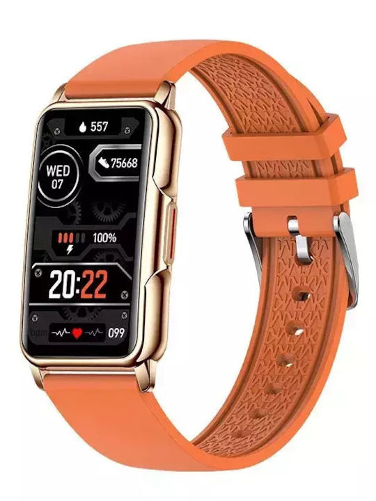 Women's Smart Bracelet Nubi H80 Pulse Calories Blood Pressure Bluetooth Notifications Pedometer Orange