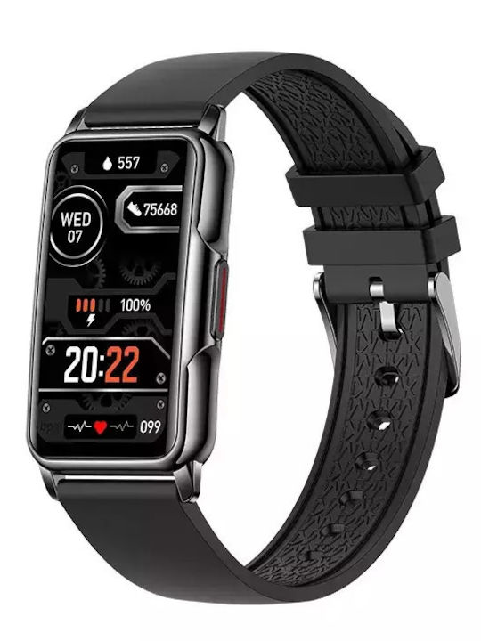 Women's Smart Bracelet Nubi H80 Pulse Calories Blood Pressure Bluetooth Notifications Pedometer Black