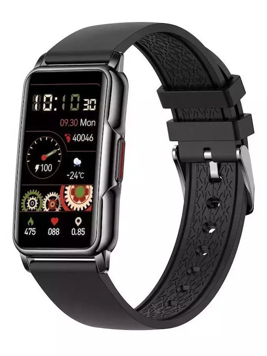 Women's Smart Bracelet Nubi H80 Pulse Calories Blood Pressure Bluetooth Notifications Pedometer Black