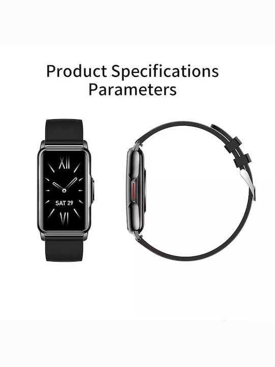 Women's Smart Bracelet Nubi H80 Pulse Calories Blood Pressure Bluetooth Notifications Pedometer Black