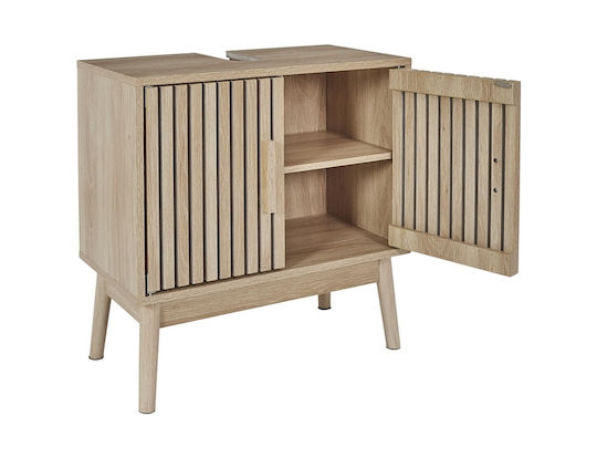 The Home Deco Factory Πάγκος χωρίς Νιπτήρα Μ60xΒ70xΥ30cm Καφέ