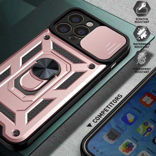 Techsuit Camshield Back Cover Plastic / Silicone Rose Gold (iPhone 13 Pro)