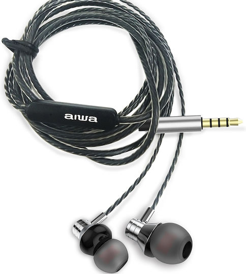 Aiwa 262-AIW-TM50SL In-Ear Freisprecheinrichtung Kopfhörer mit Stecker 3.5mm Gray