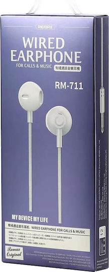 Remax RM-711 Earbuds Handsfree Headphones with Connector 3.5mm Gray