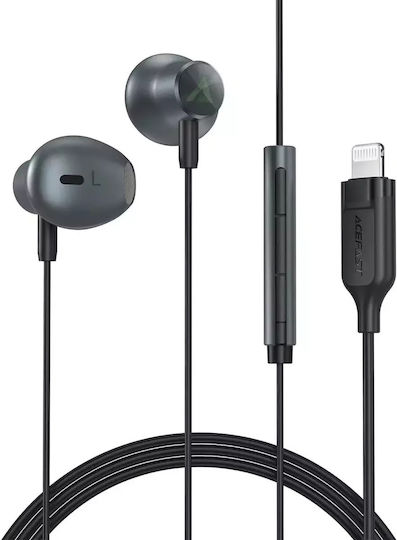 Acefast In-ear Handsfree Headphones with Connector Lightning Black