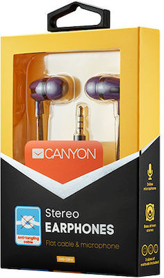 Canyon CNS-CEP4P In-ear Handsfree με Βύσμα 3.5mm Μωβ