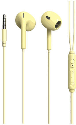 Moveteck Слушалки Безжични Стерео с жак 3.5mm Жълт