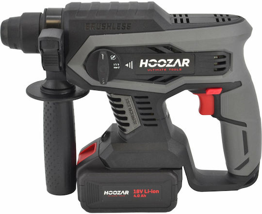Hoozar RH10BL Percuție Ciocan rotopercutor Baterie Fără perii 18V 2x4Ah cu Suport SDS Plus