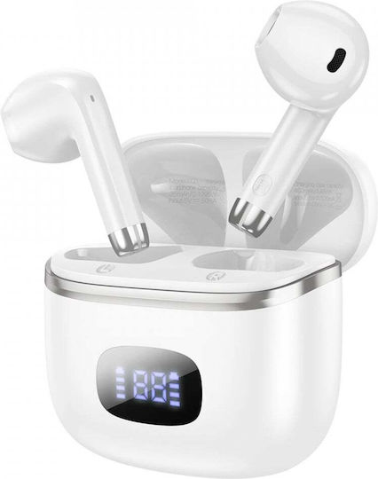 Hoco EQ1 Earbud / In ear Bluetooth хендсфри Слушалки с Кутийка за Зареждане Бял