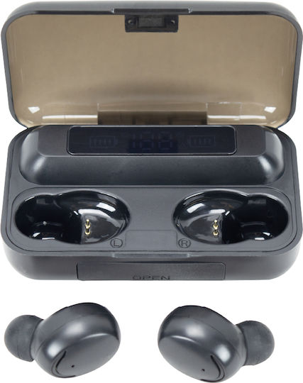 Clever In-ear Bluetooth Handsfree Căști cu Carcasă de Încărcare Negru