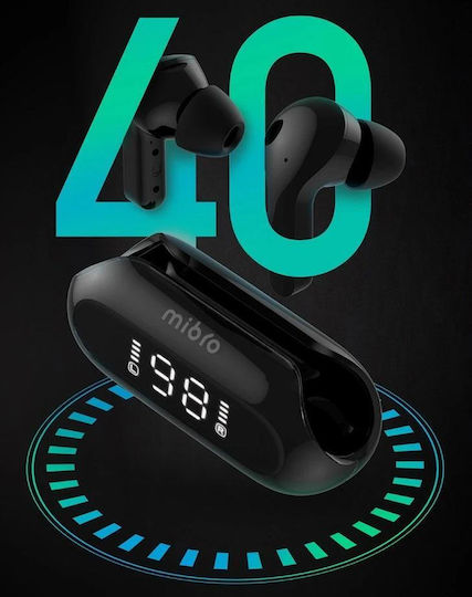 Mibro Earbuds 3 Bluetooth Handsfree Ακουστικά με Θήκη Φόρτισης Μαύρα