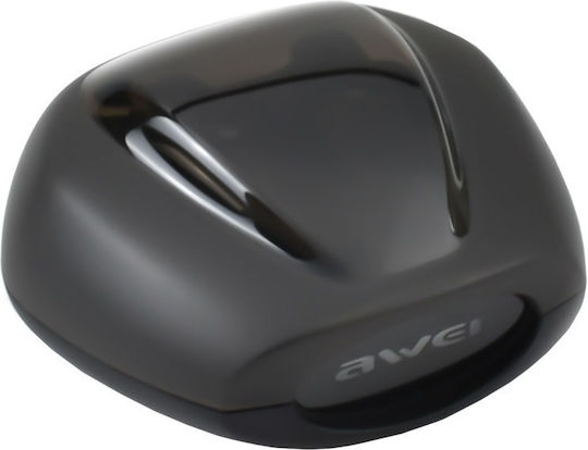 Awei T25 Earbud Bluetooth Handsfree Ακουστικό με Θήκη Φόρτισης Μαύρο
