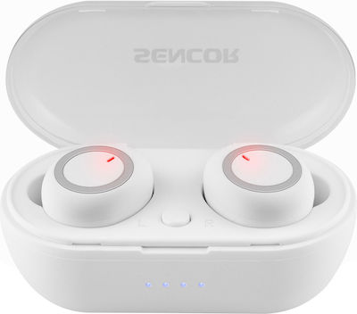 Sencor Sep 510BT In-ear Bluetooth Handsfree Earphones with Charging Case Whitά