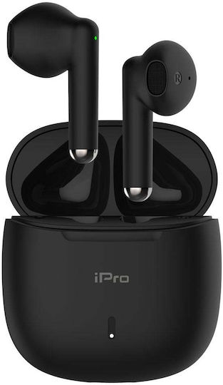 iPro TW100 In-ear Bluetooth Handsfree Ακουστικά με Θήκη Φόρτισης Μαύρα