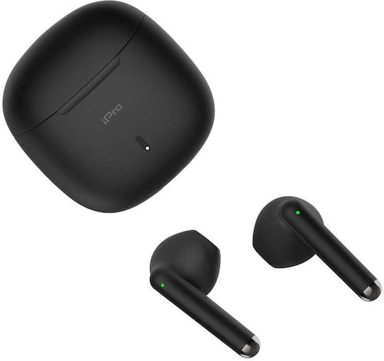 iPro TW100 In-ear Bluetooth Handsfree Ακουστικά με Θήκη Φόρτισης Μαύρα
