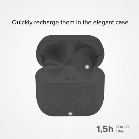SBS Air Free Earbud Bluetooth Handsfree Earphones with Charging Case Black