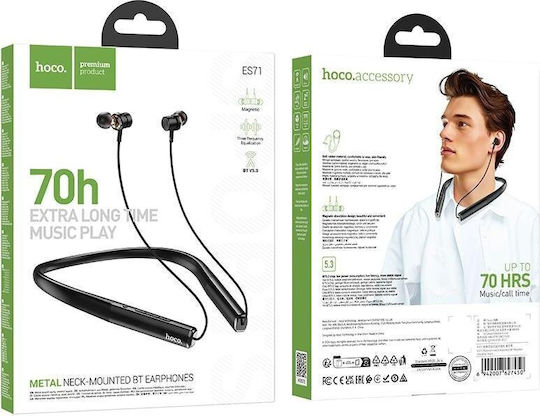 Hoco ES71 In-ear Bluetooth Handsfree Ακουστικά Μαύρα