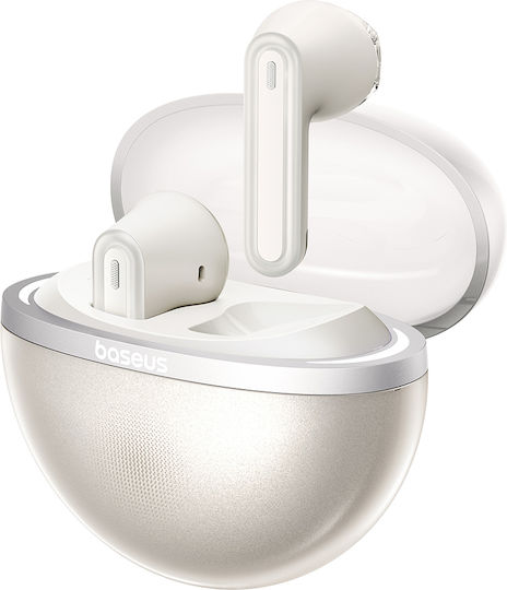 Baseus Bowie E5 Earbud Bluetooth Handsfree Earphones with Charging Case White