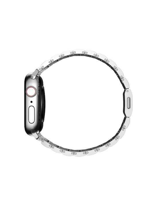 Nomad Strap V2 Λουράκι Ανοξείδωτο Ατσάλι Ασημί (Apple Watch Series 3, 4, 5, 6, SE)