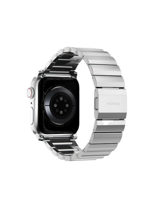 Nomad Strap V2 Λουράκι Ανοξείδωτο Ατσάλι Ασημί (Apple Watch Series 3, 4, 5, 6, SE)