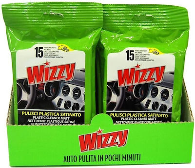 Arexons Wizzy plastic cleaner matt Cleaning / Polishing and Protective Wipes for Car Dashboard 30pcs