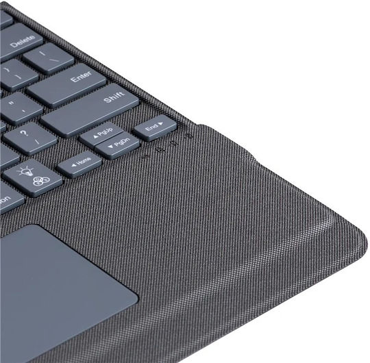 Drehbare Tastaturhülle T-5509d iPad 2022 12.9'' Schwarz Schwarzes Kunstleder Silikon
