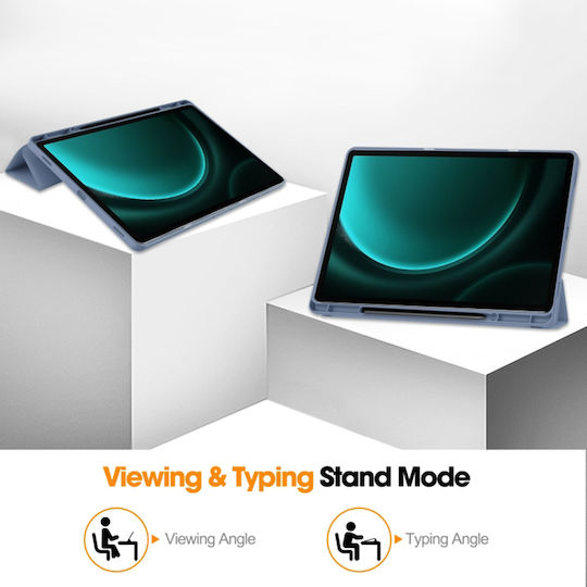 Techsuit Flip Cover Albastru (Samsung Galaxy Tab S9 FE Plus)