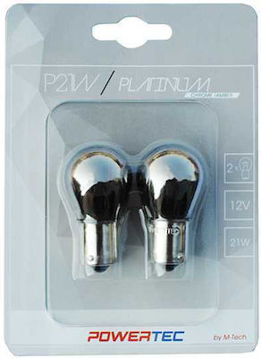 M-Tech Lamps Car & Motorcycle Powertec Platinum P21W-BA15S-1156 12V 21W 2pcs