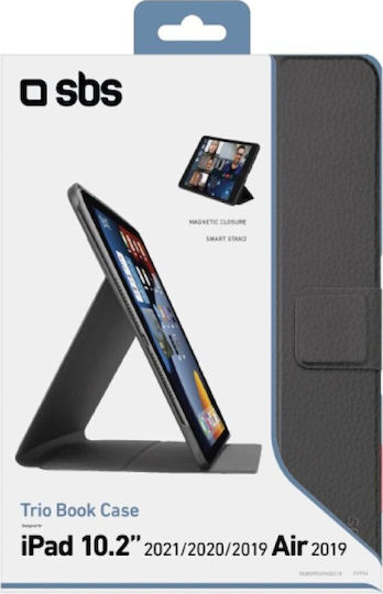SBS Book Flip Cover Schwarze (iPad 2019/2020/2021 10.2'')