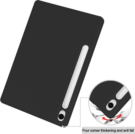 Techsuit Flip Cover Neagră (Samsung Galaxy Tab S9)
