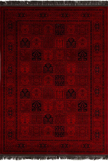 Royal Carpet Afgan 8129H Rug Rectangular with Fringes D.red