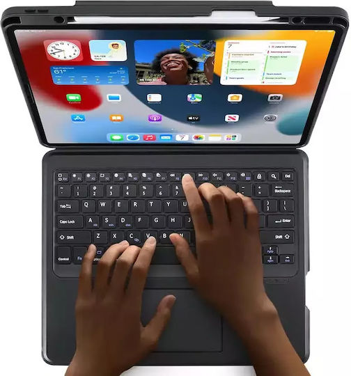 Dux Ducis Series Flip Cover with Keyboard in English US Blacη (Apple iPad Pro 12.9 (2020/2021/2022))