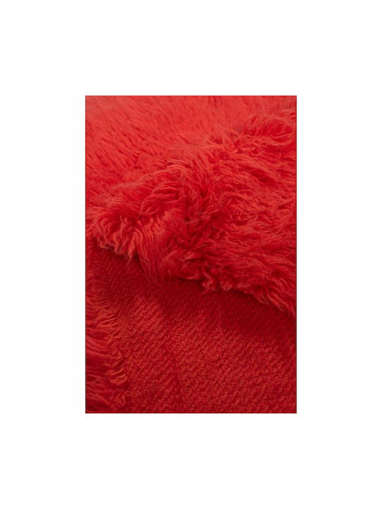 Βιοκαρπέτ Flokati Χαλί Ορθογώνιο Shaggy Μάλλινο 123 Red 70x130cm