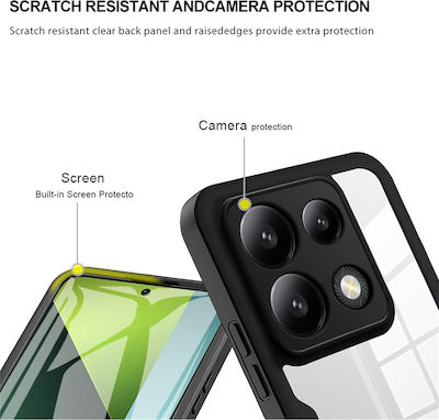 Techsuit 360 Full Cover Σετ με Τζαμάκι Ροζ (Redmi Note 13 Pro 5G / Poco X6)