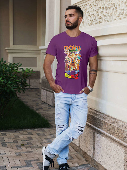 T-shirt Dragon Ball Purple Cotton